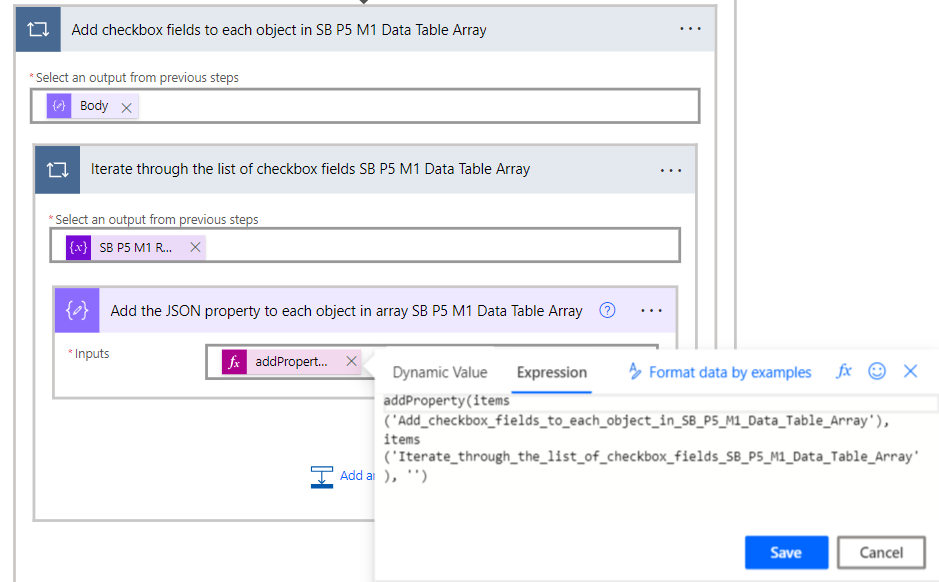 Nested checkbox steps 4-6