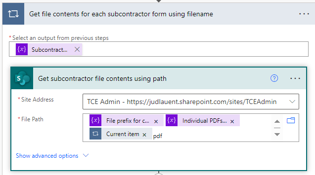 Get file content using path