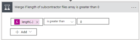 Check length of array with files to merge is greater than 0